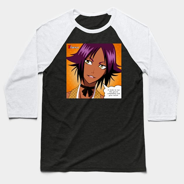 Yoruichi Pop Art Baseball T-Shirt by Vizewls